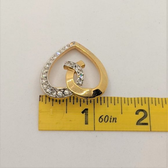 Retro Rhinestone Heart Brooch Pin - Picture 4 of 4
